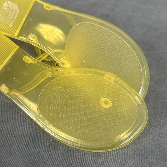 Tory Burch Mini Miller Jelly Flip Flop Thong Sandals Citrus Yellow Women's 7 - Picture 8 of 9